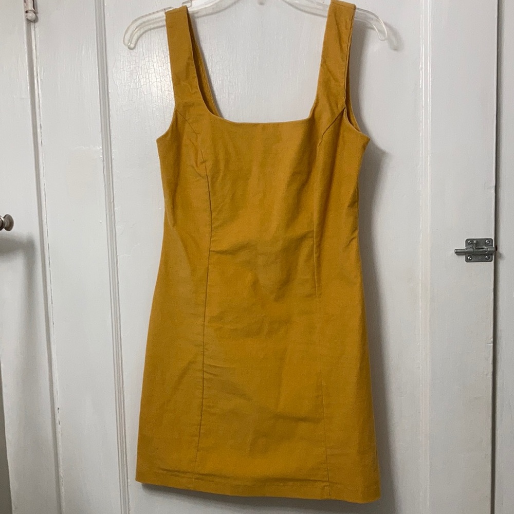 Mustard yellow corduroy dress size Small